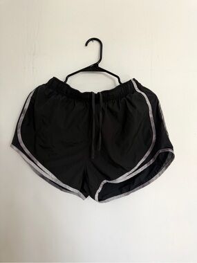 Nike Women's Athletic Running Shorts with Contrast Trim - Dark Grey